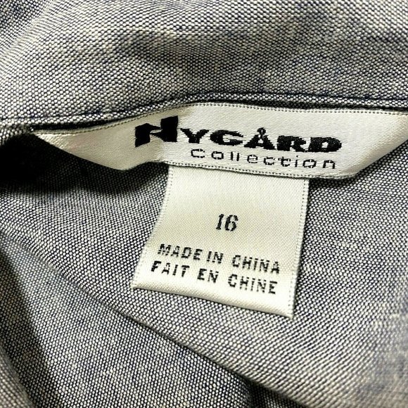 Nygard Collection Gray Floral Long Sleeve Blouse - Picture 6 of 8